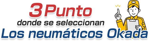 Tres puntos donde se seleccionan los neumáticos Okada